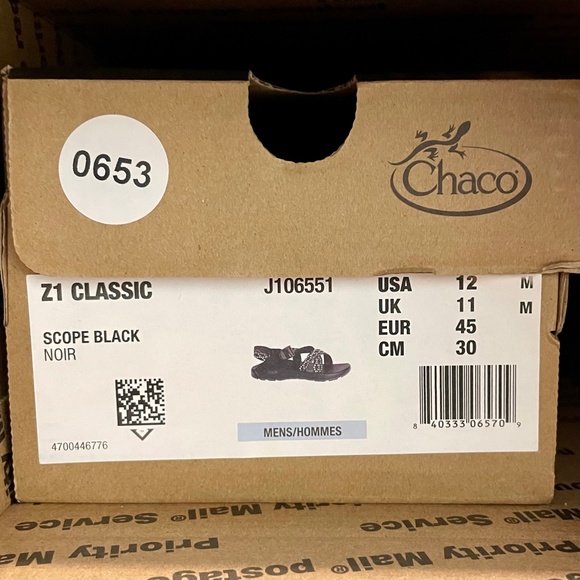 ✨NIB✨ CHACO Mens Z1 Classic Sport Sandal in Scope Black Sz US 12M main image 8